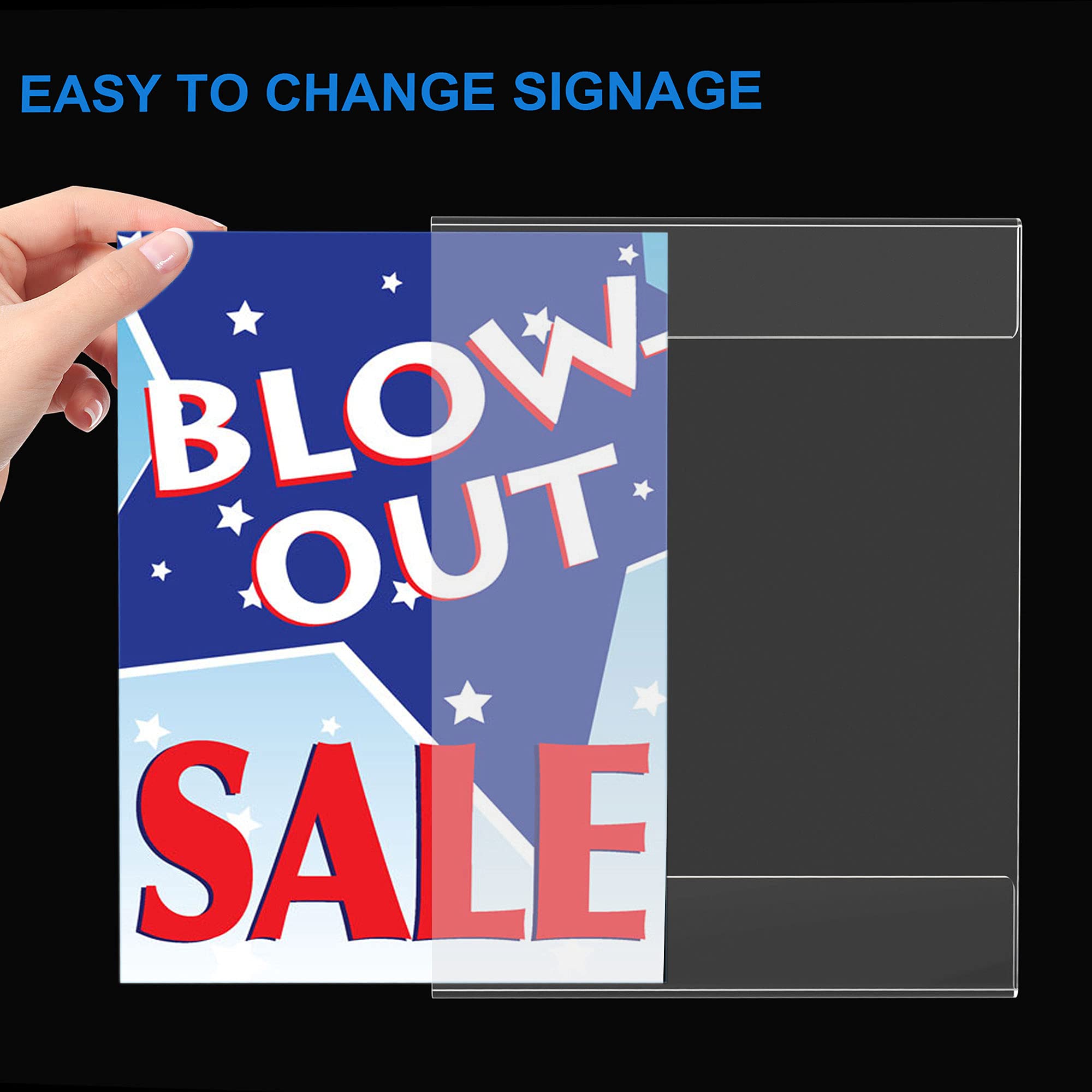 Climberty 4 x 6 inch Wall Mount Acrylic Sign Holder with Adhesive Tape, 6 Pack Poster Holder Leaflet Holder Sign Holder Wall-Mounted Transparent Sign Holder for Office, Restaurant, Store (Vertical) Climberty 4 x 6 inch Wall Mount Acrylic Sign Holder with Adhesive Tape, 6 Pack Poster Holder Leaflet Holder Sign Holder Wall-Mounted Transparent Sign Holder for Office, Restaurant, Store (Vertical)